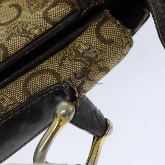 CELINE C Macadam Canvas Shoulder Bag Beige Brown Auth 81007 - Picture 2 of 15